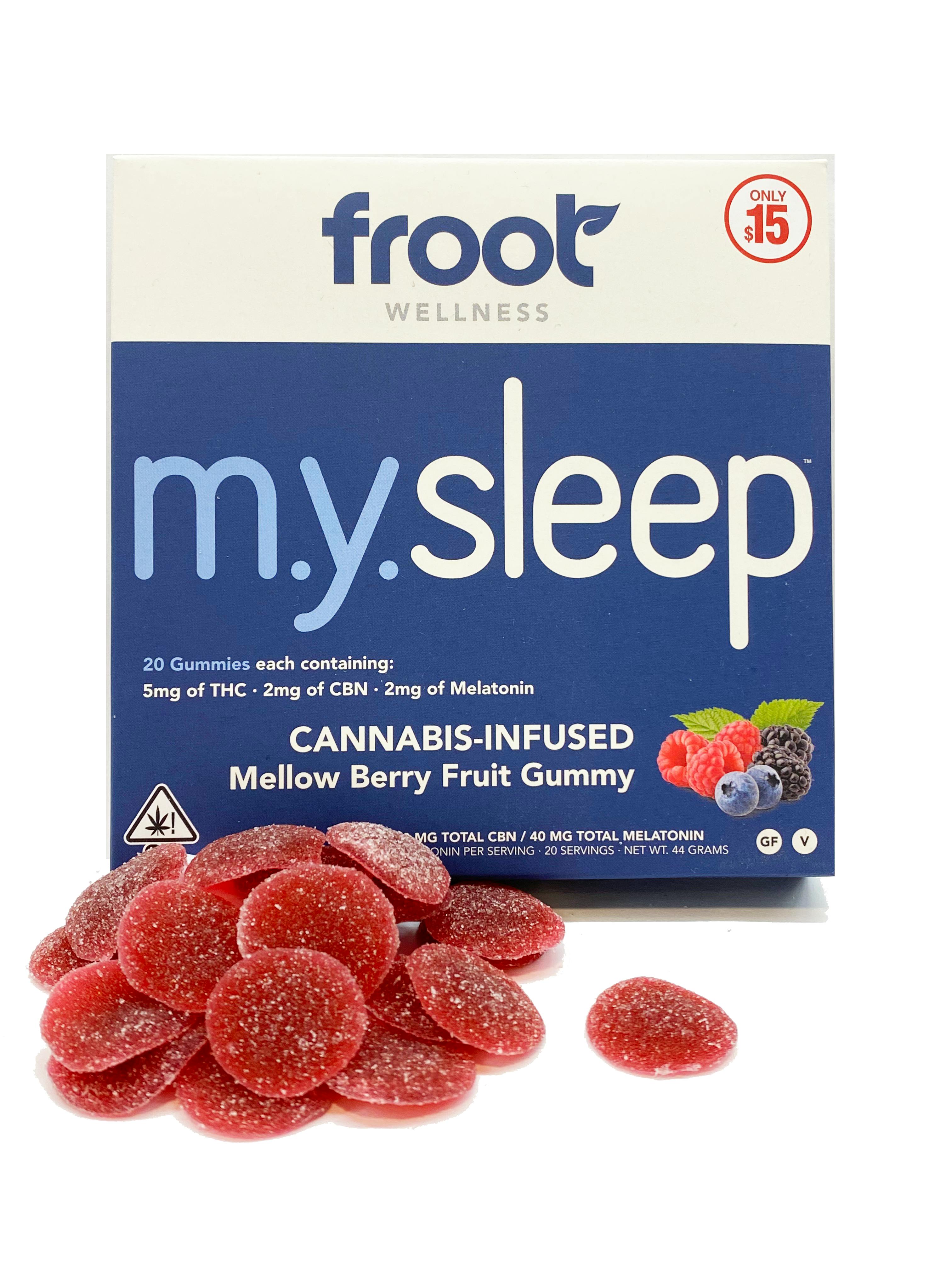 Froot - Froot | M.Y. SLEEP Gummies | 2.5:1 THC:CBN | 100mg | 20ct | 5mg/ea - 1
