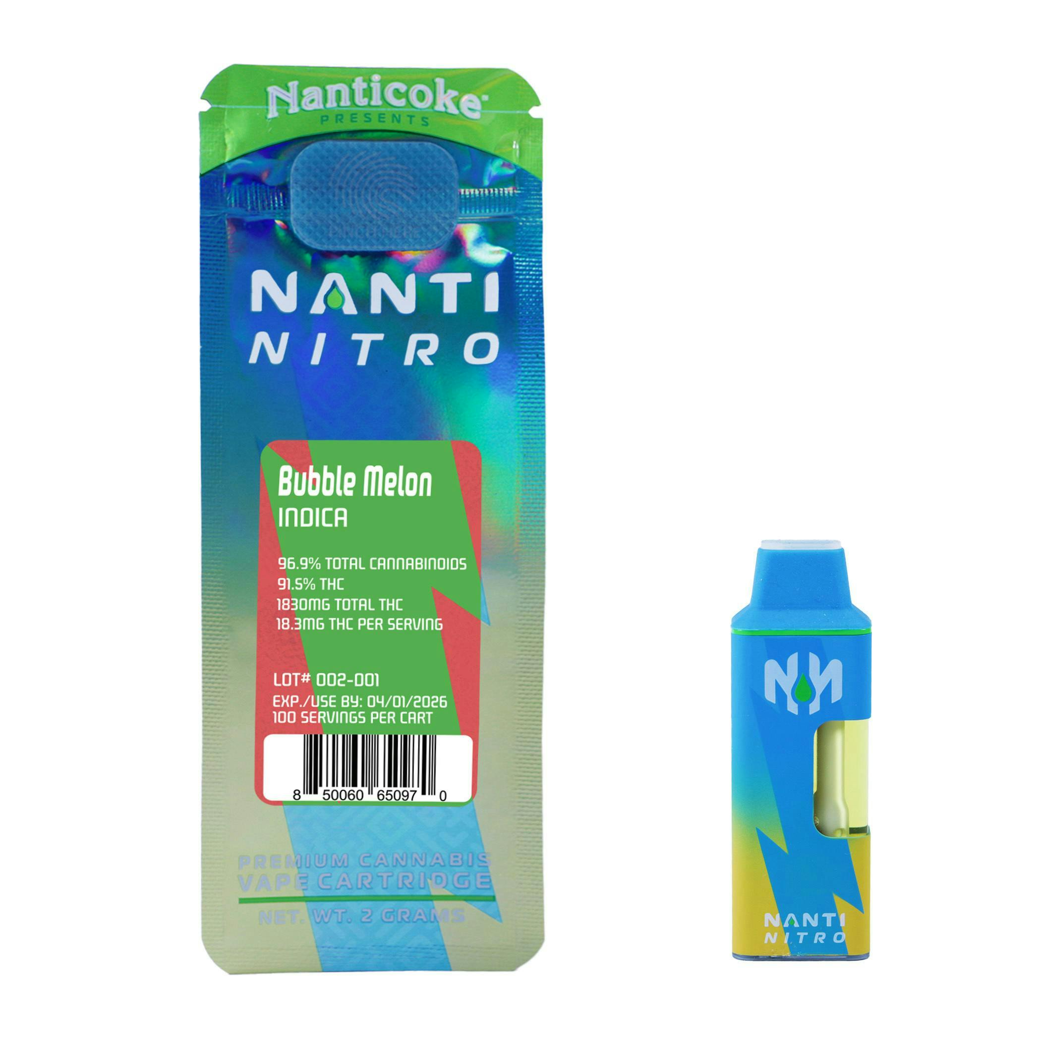 Nanticoke - Nanti Nitro | Bubble Melon | Disposable | 2g - 1