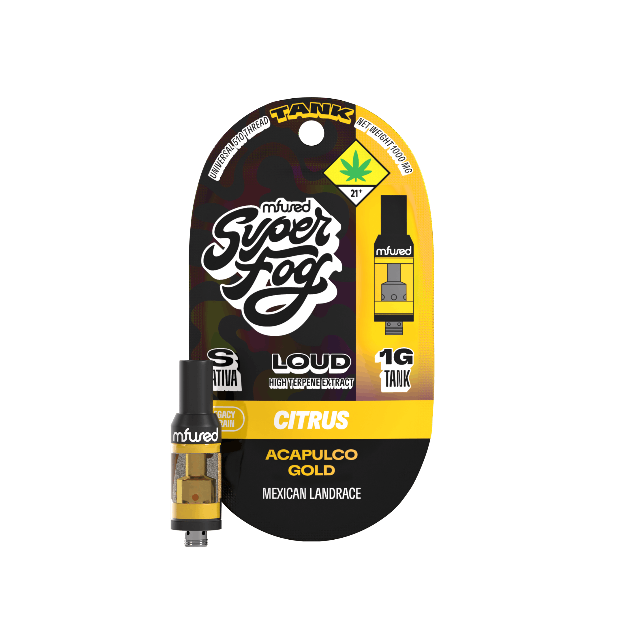 Super Fog by MFused - Acapulco Gold | LOUD High Terpene Extract Tank Cartridge | 1g - 1