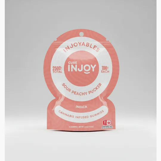 Cure Injoy - Injoyables | Sour Peachy Pucker | 2500mg | 25ct | 100mg/ea - 1