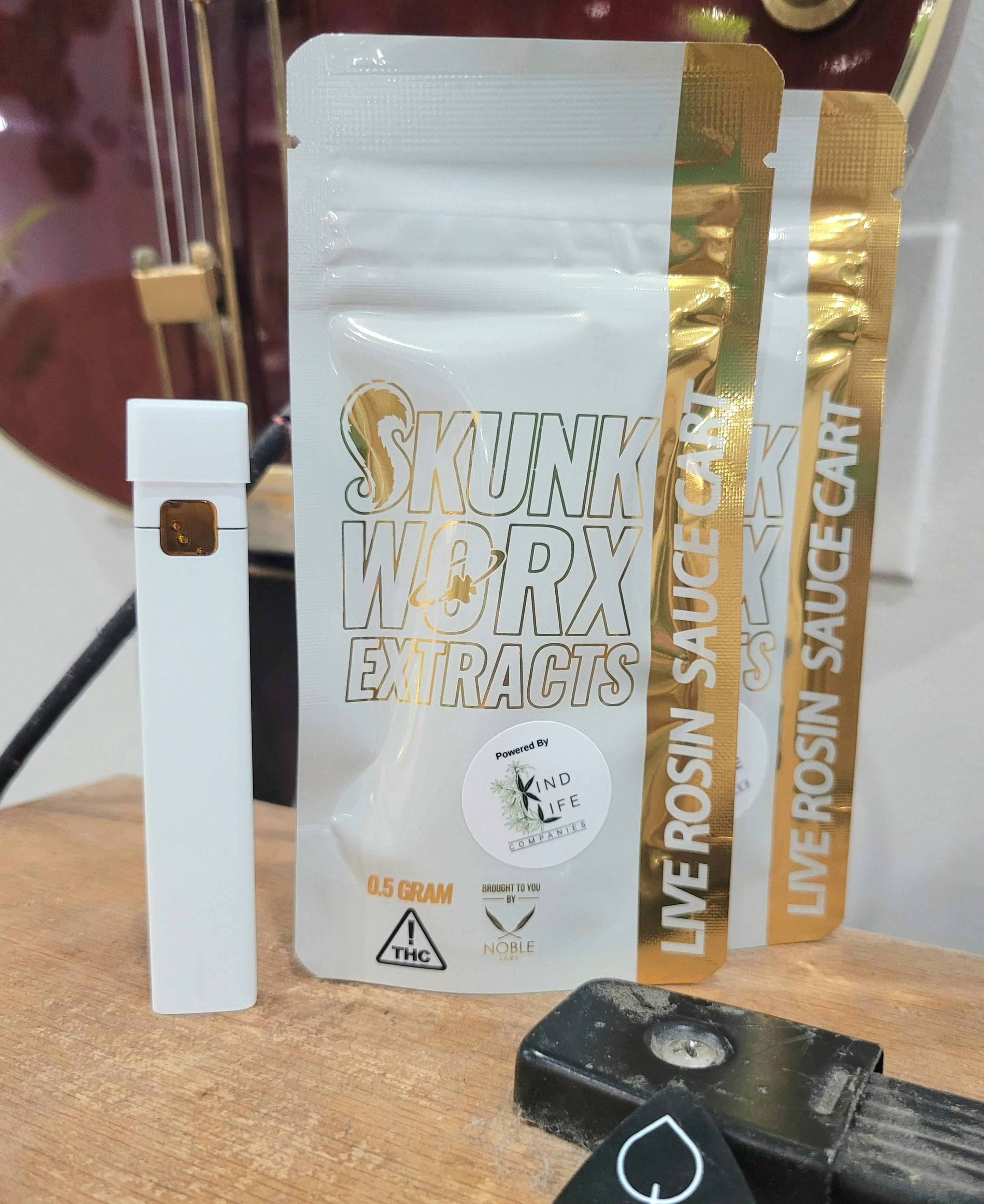 Noble Labs - Noble Labs - Skunk Worx Live Rosin Cart .5g | Black Ice - 1