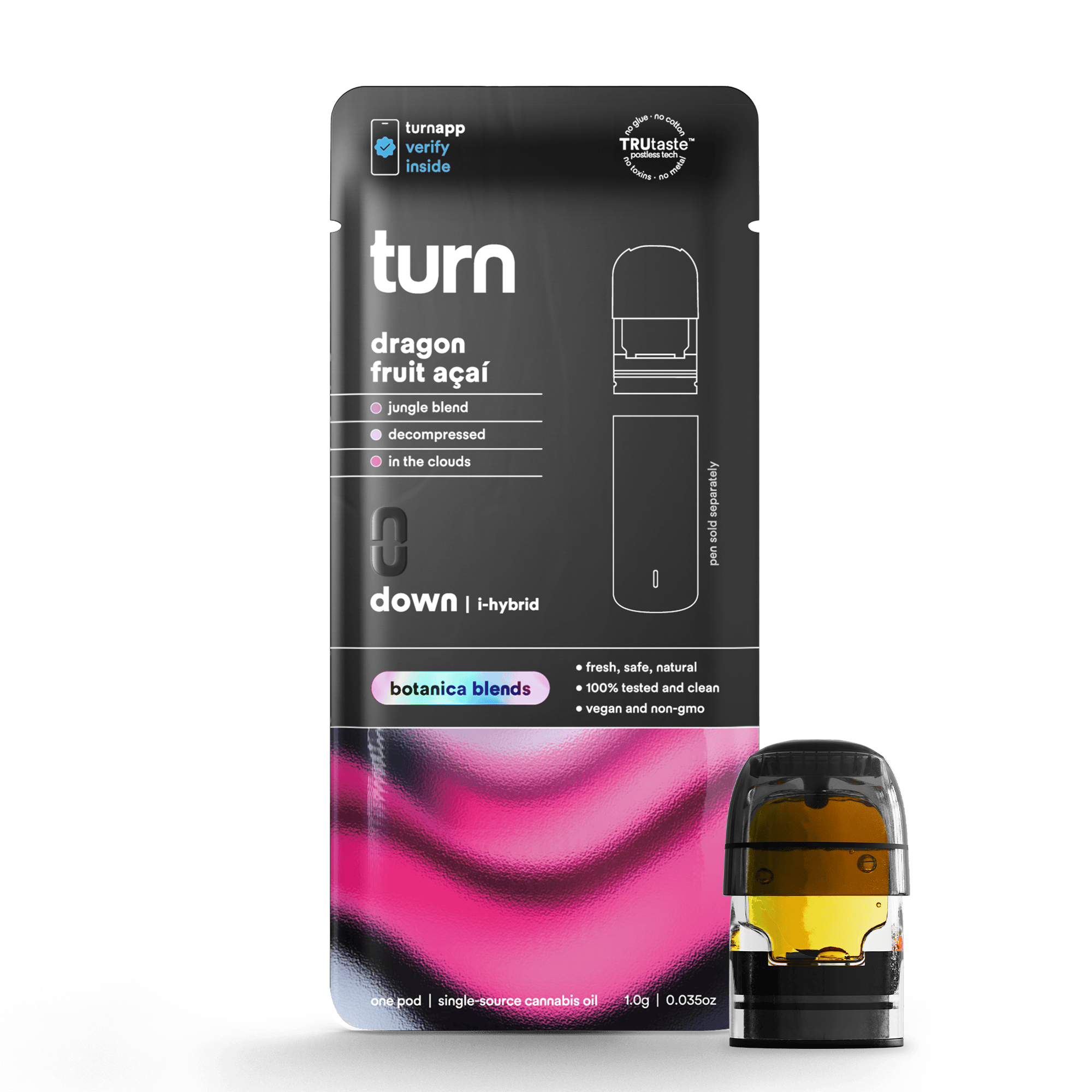 turn - Dragon Fruit Açaí | Botanica Blends | Indica-Hybrid | Pod | 1g - 1