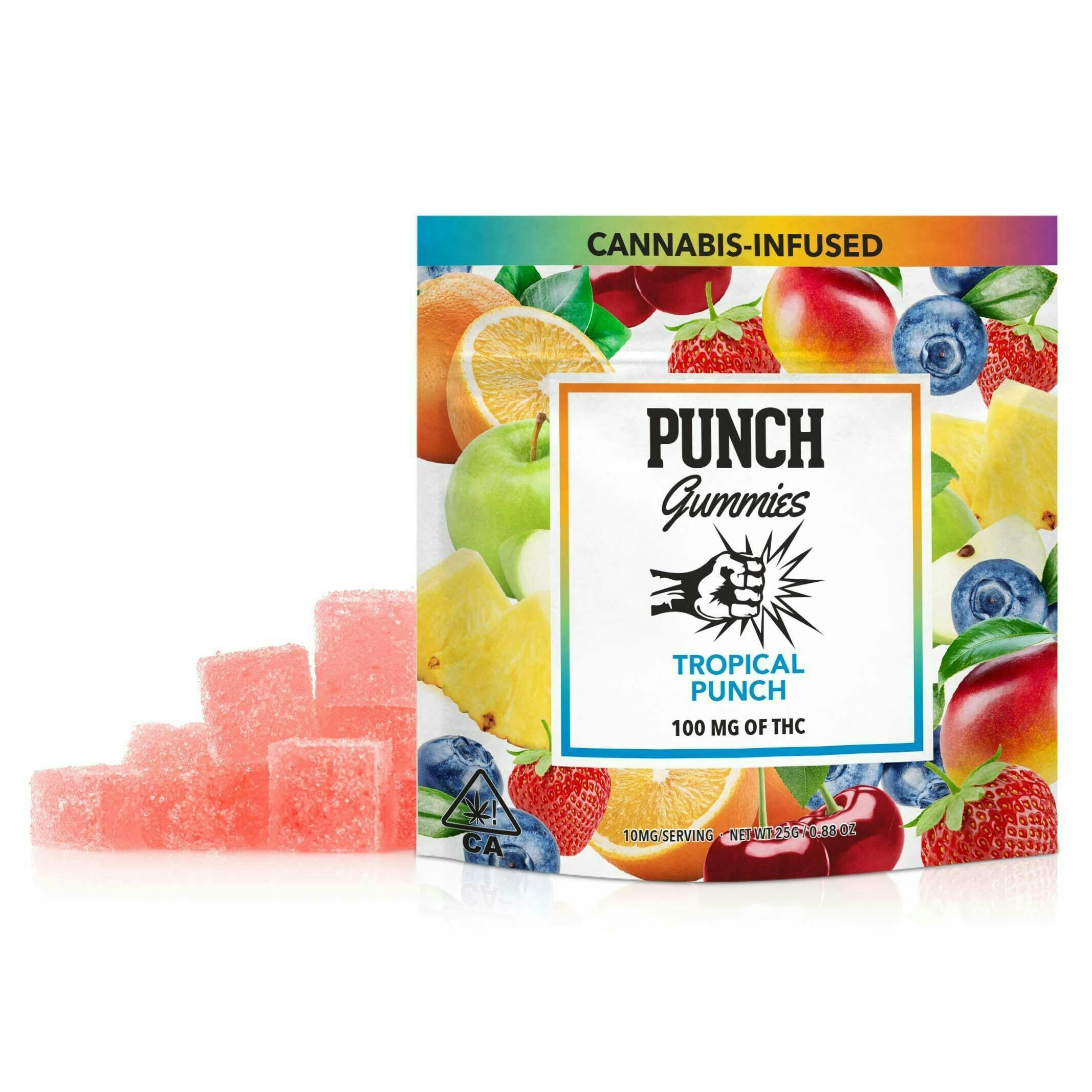 Punch Edibles & Extracts - Punch | Tropical Punch | Hybrid | Gummies | 100mg - 1