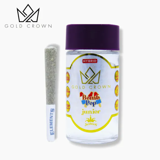 Gold Crown - Royal Junior Jesters | Bomb Pop | Infused Joints | 0.7g each | 5pk - 1