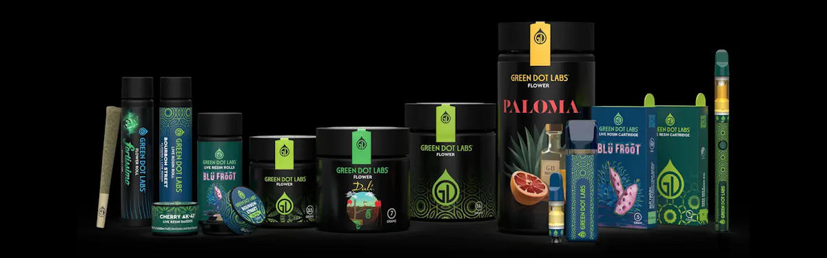 Green Dot Labs brand banner