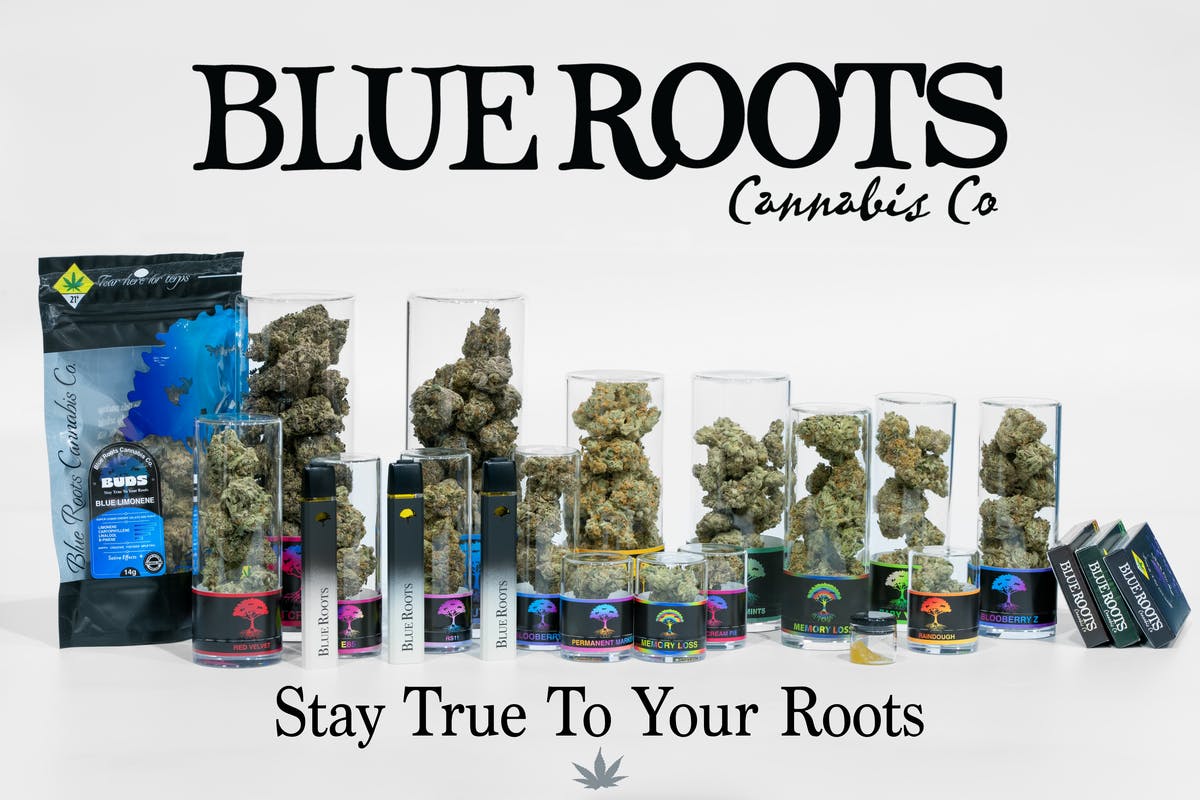 Blue Roots Cannabis brand banner