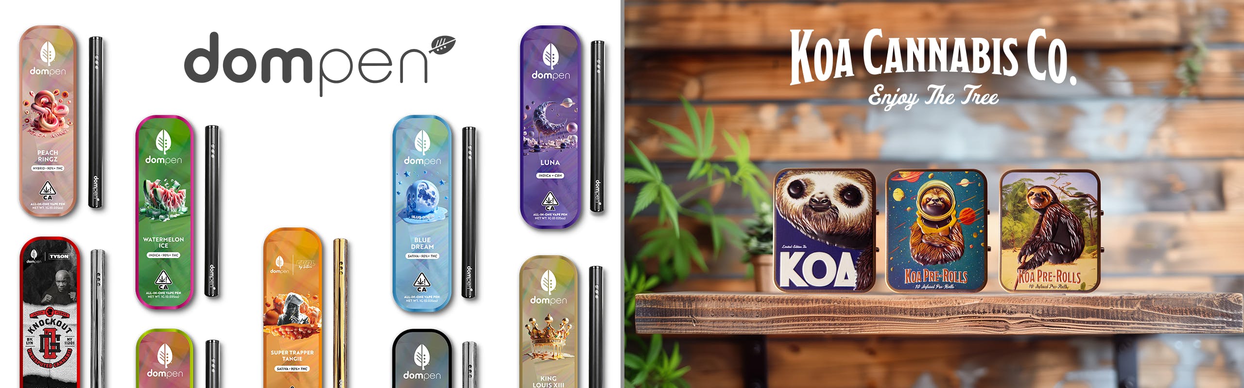 dompen™ & Koa brand banner