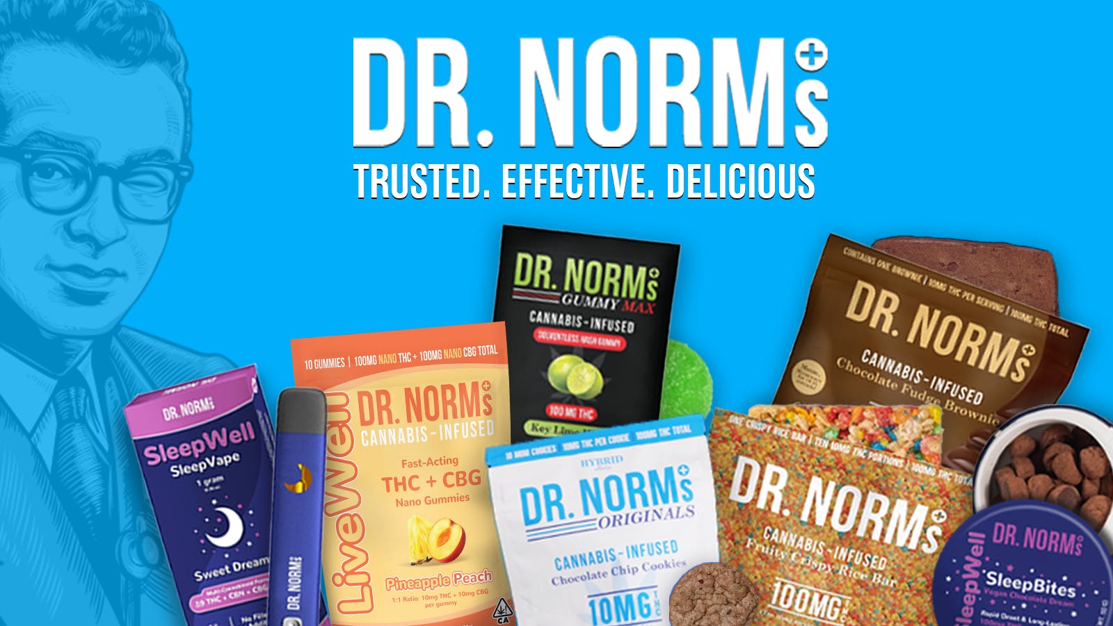 Dr. Norm's brand banner