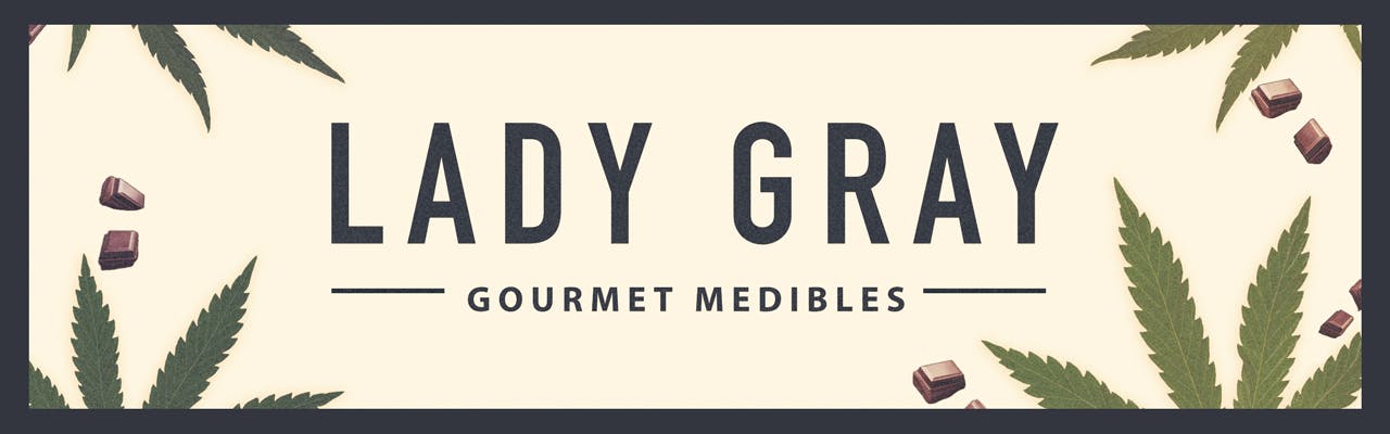 Lady Gray Gourmet Medibles brand banner