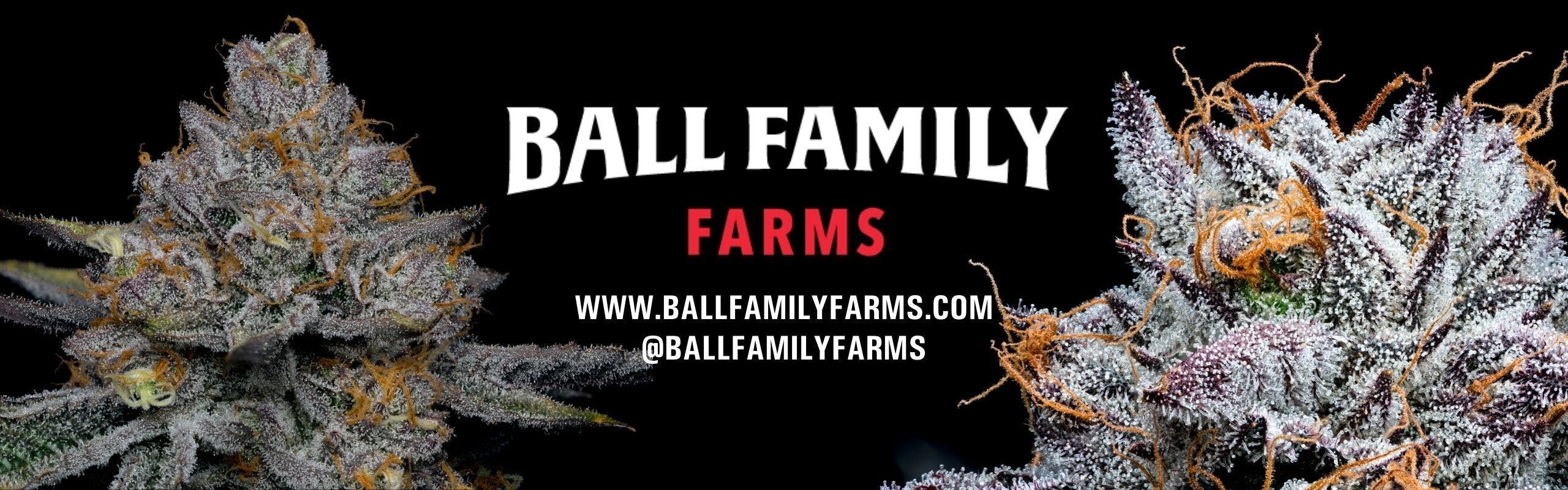 Ball Family Farms brand banner
