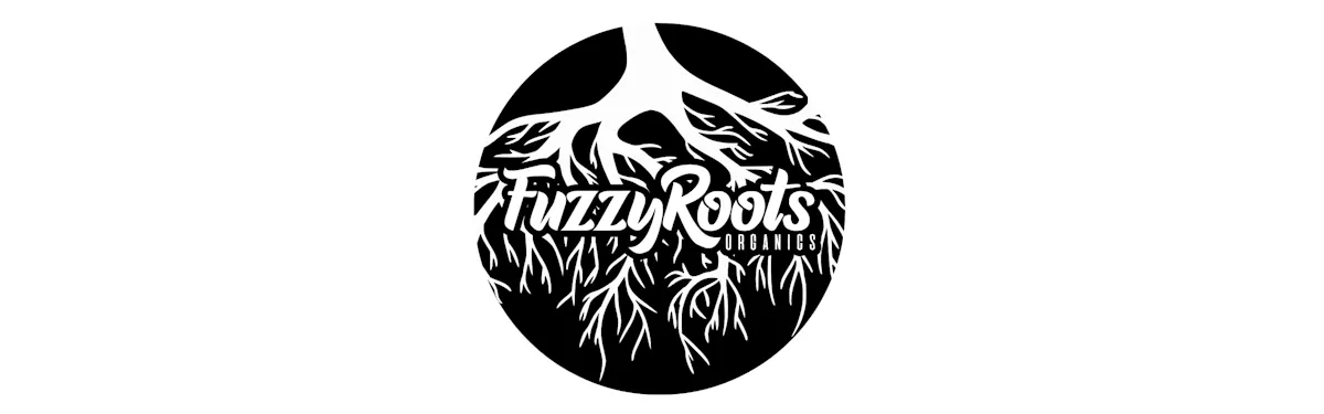 Fuzzy Roots Organics brand banner