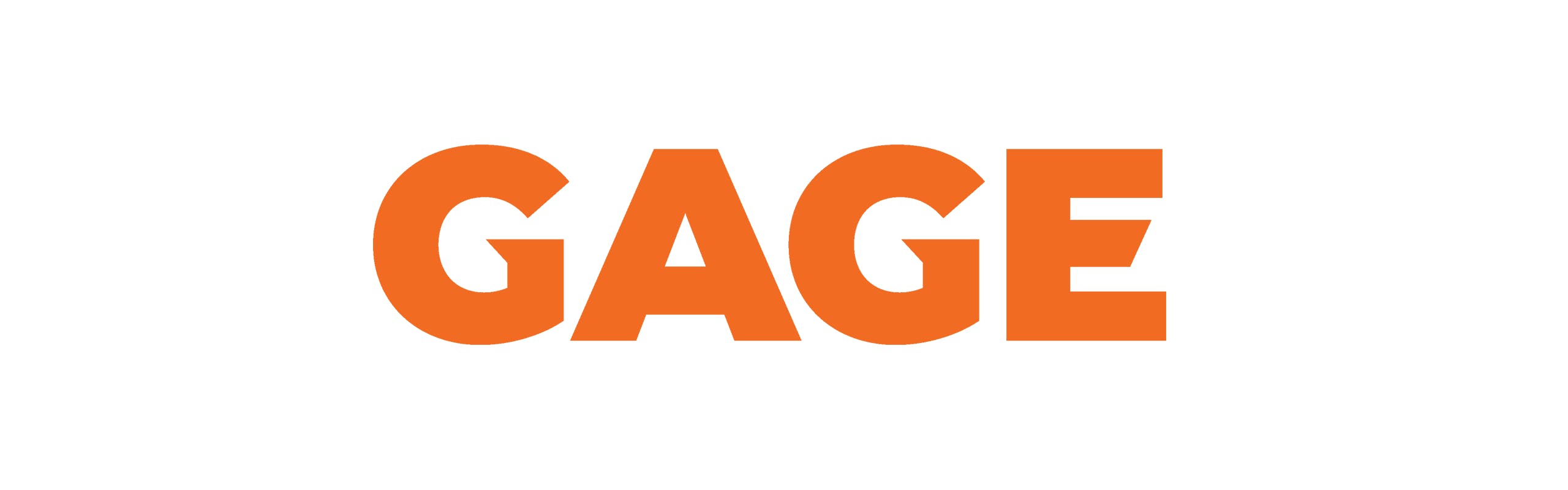 GAGE brand banner