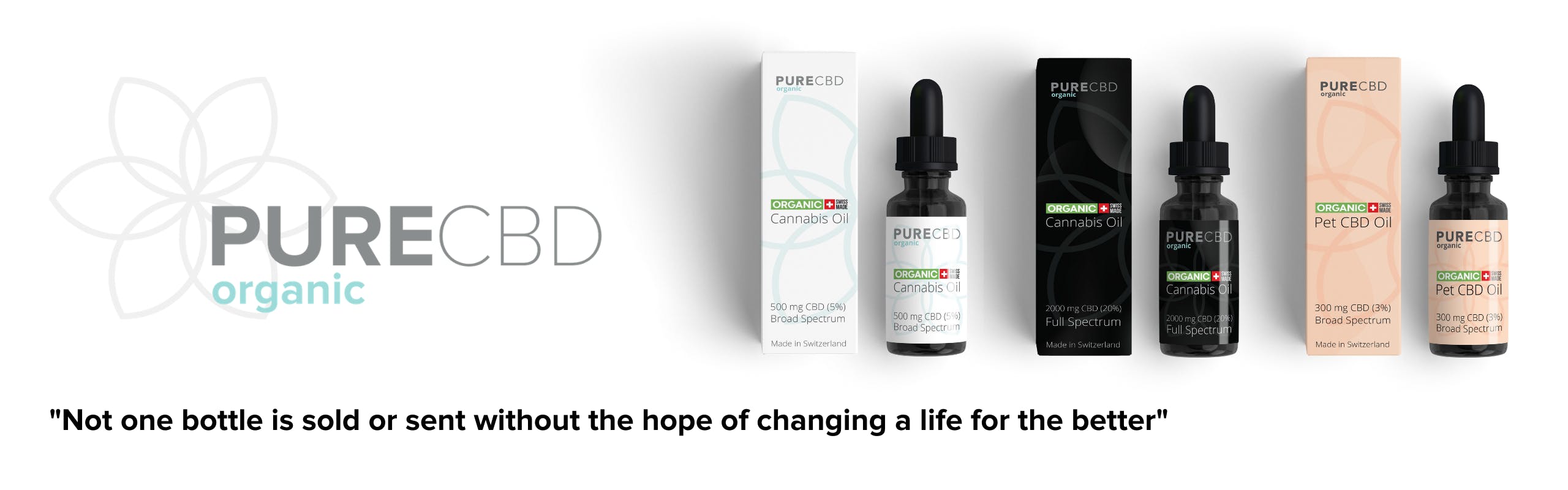 Pure Organic CBD brand banner
