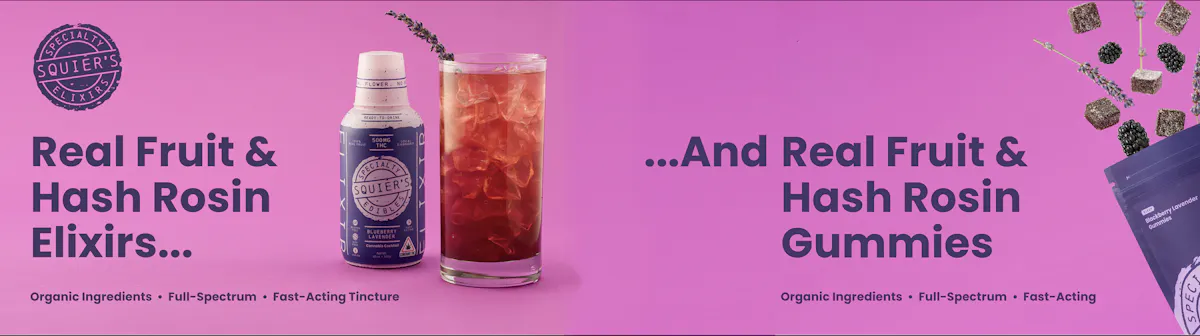 Squier's Specialty Edibles brand banner