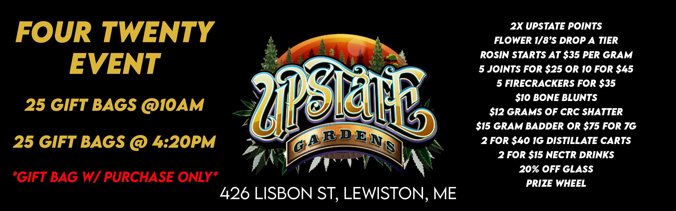 Upstate Gardens brand banner