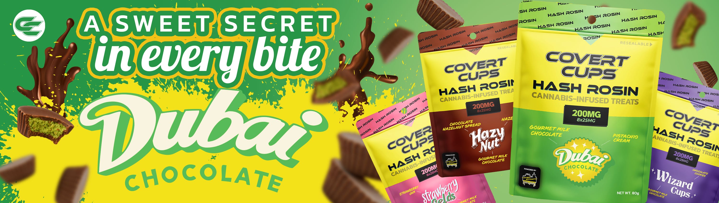 Covert Cups brand banner