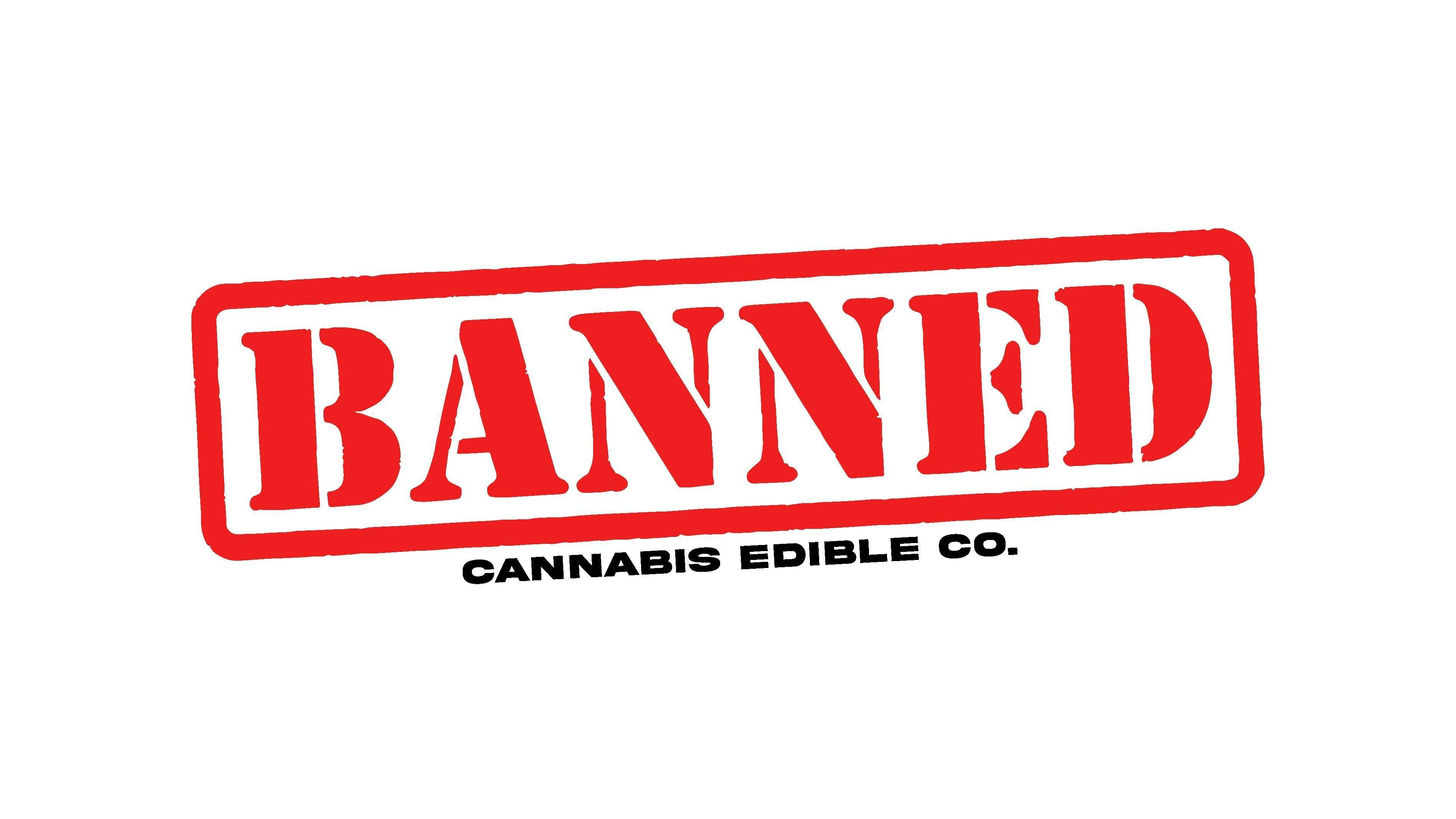 Banned Edible Co brand banner
