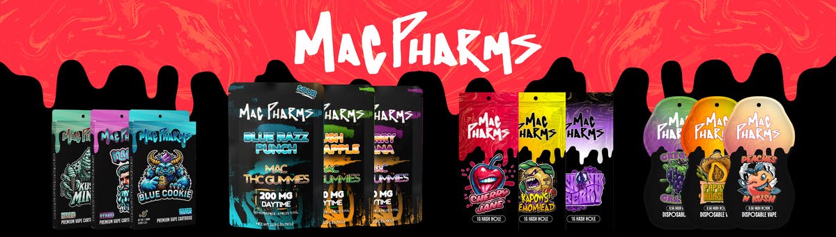 Mac Pharms brand banner