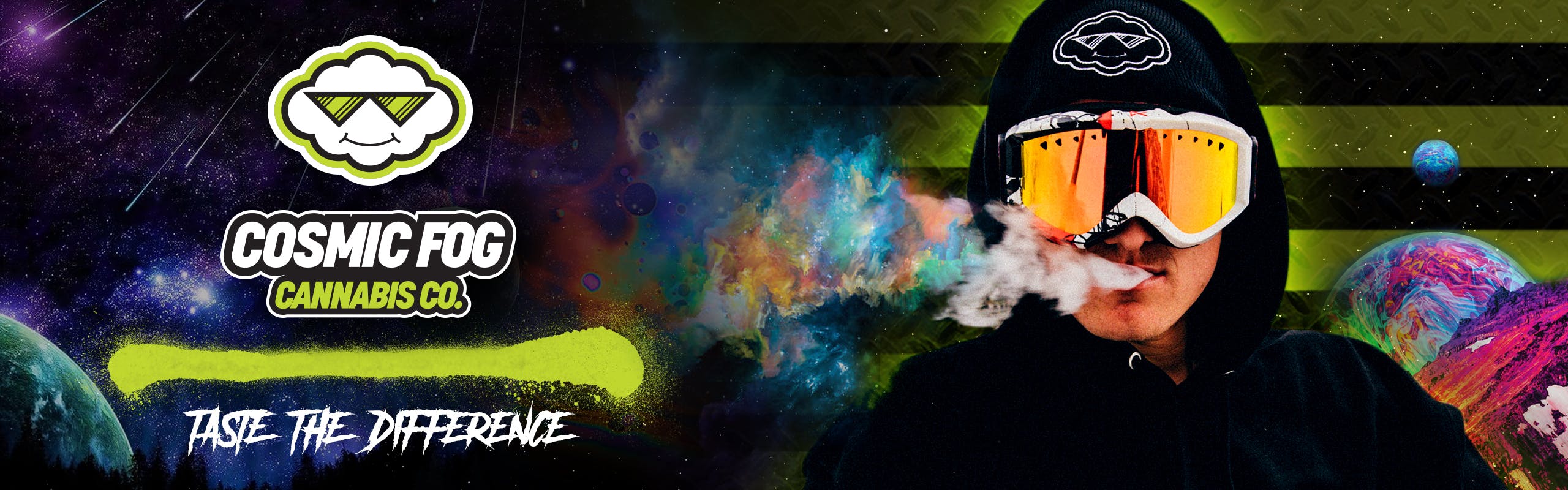 Cosmic Fog Cannabis Co brand banner