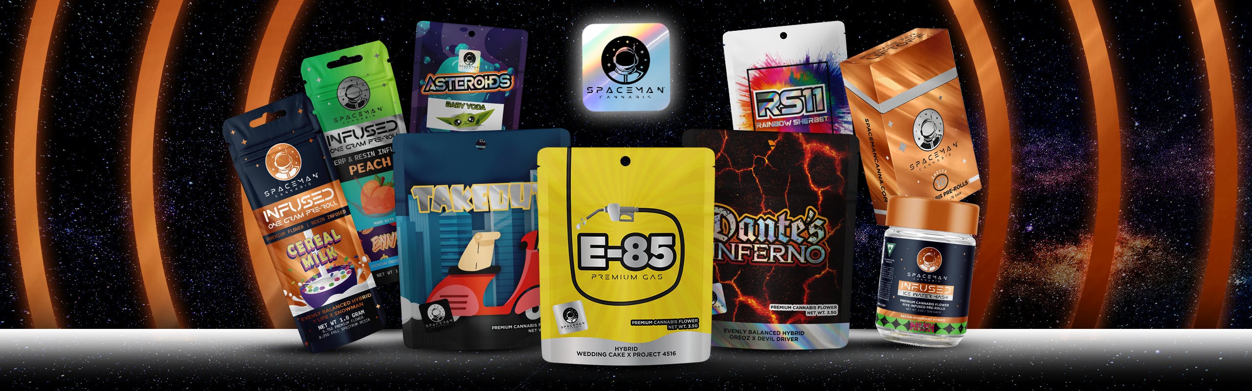 Spaceman Cannabis brand banner
