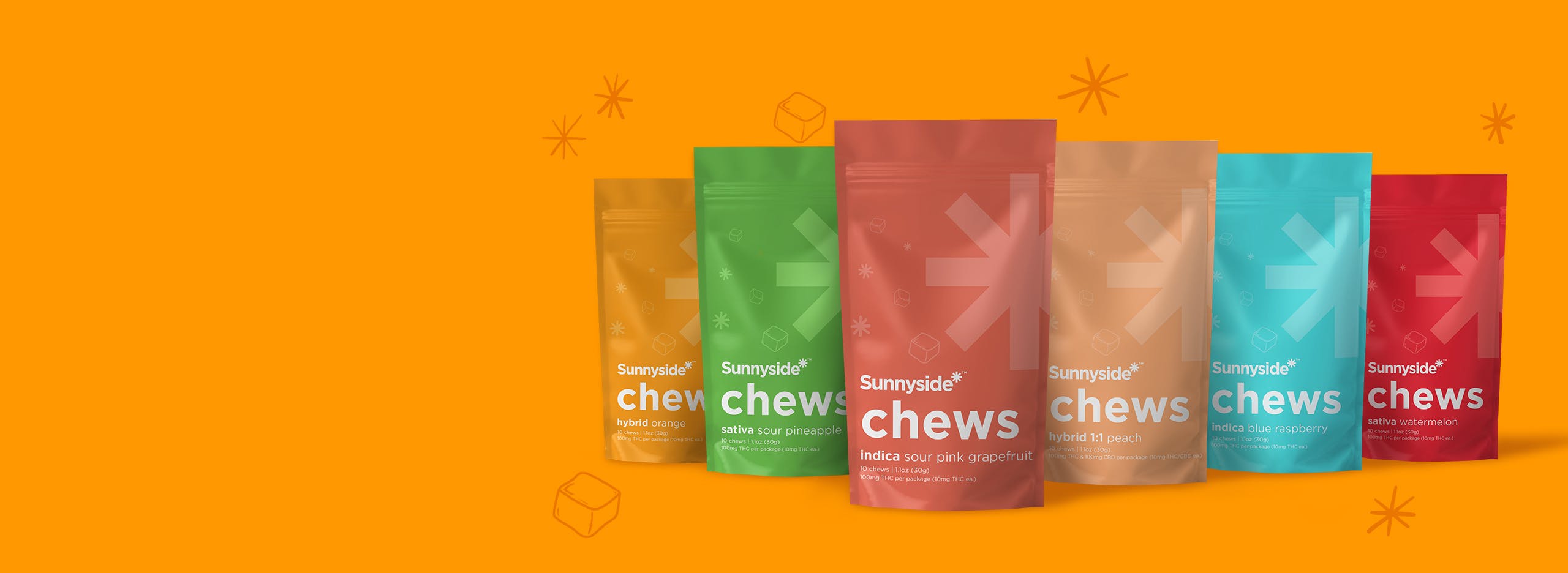 Sunnyside* Chews brand banner