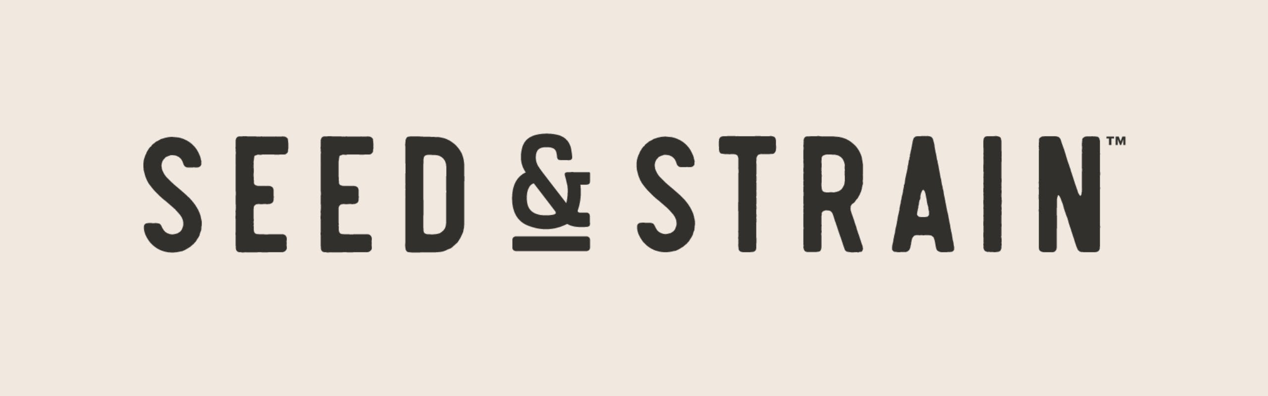 Seed & Strain brand banner