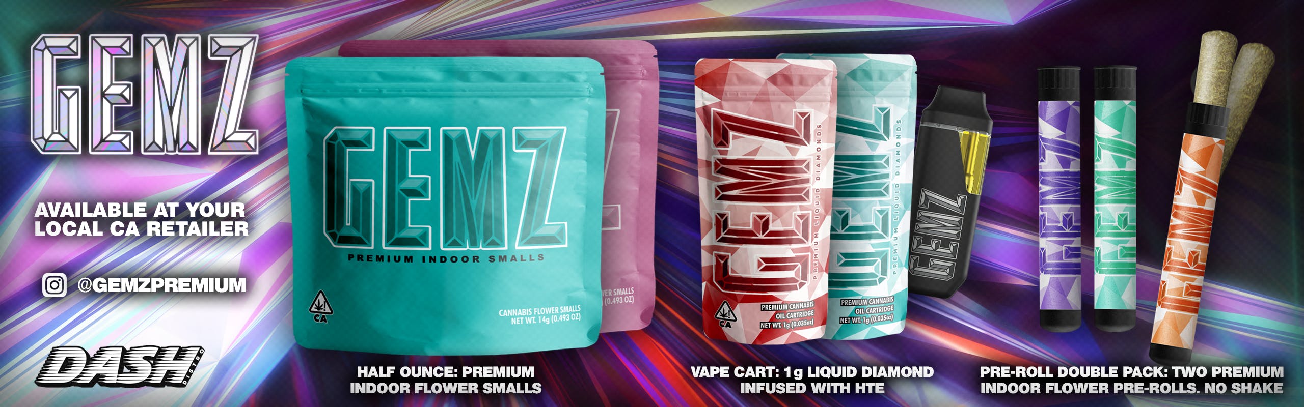 GEMZ PREMIUM brand banner
