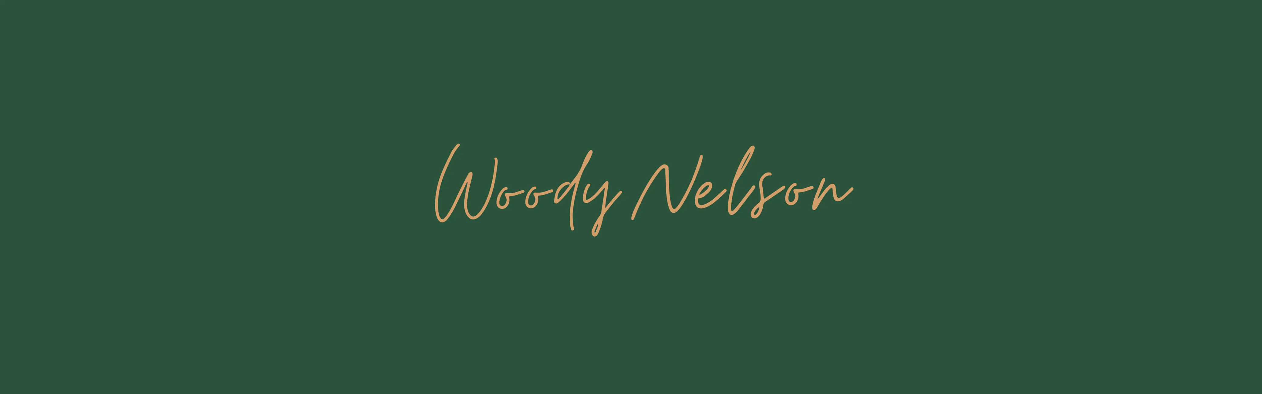 Woody Nelson brand banner