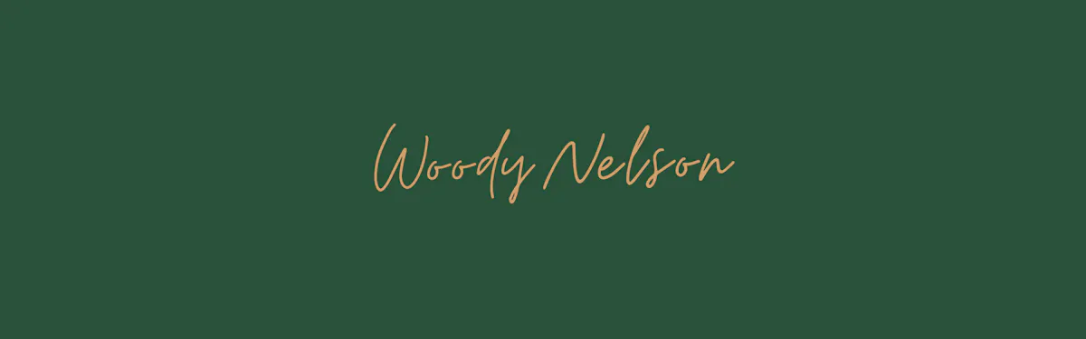 Woody Nelson brand banner