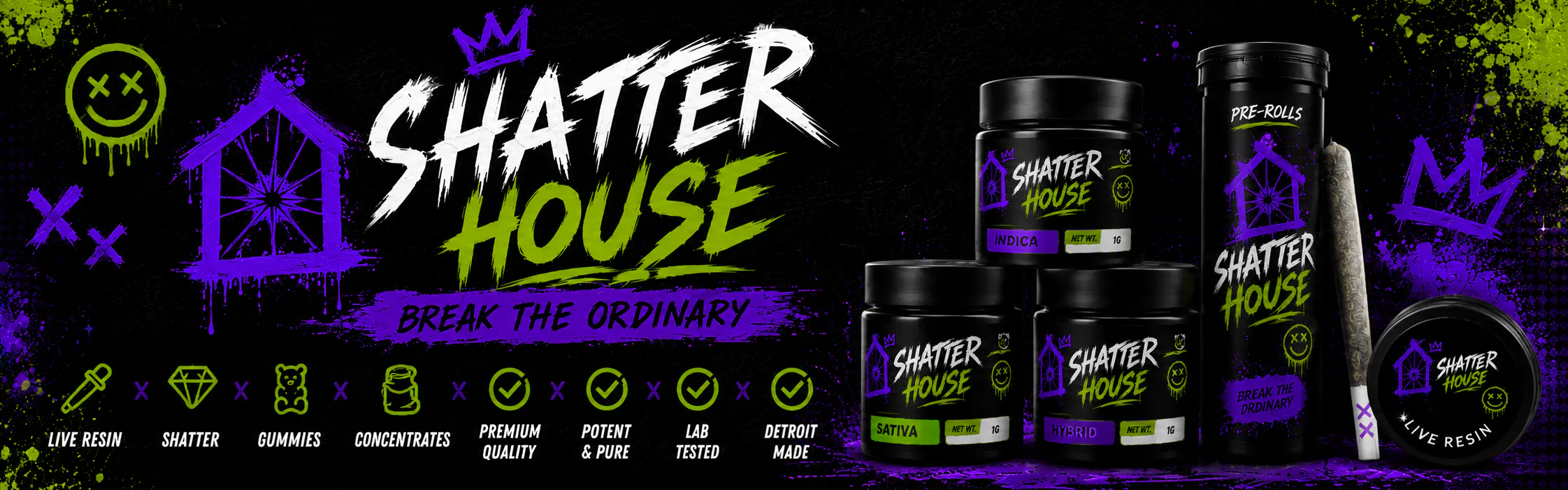 Shatter House brand banner