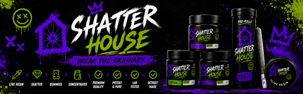 Shatter House brand banner