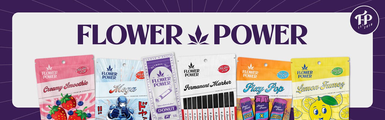 Flower Power Cannabis brand banner