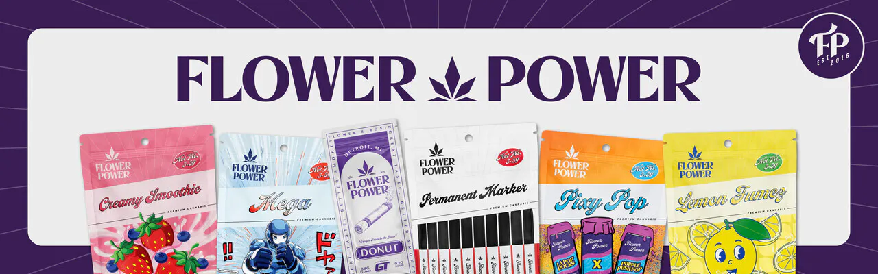 Flower Power Cannabis brand banner