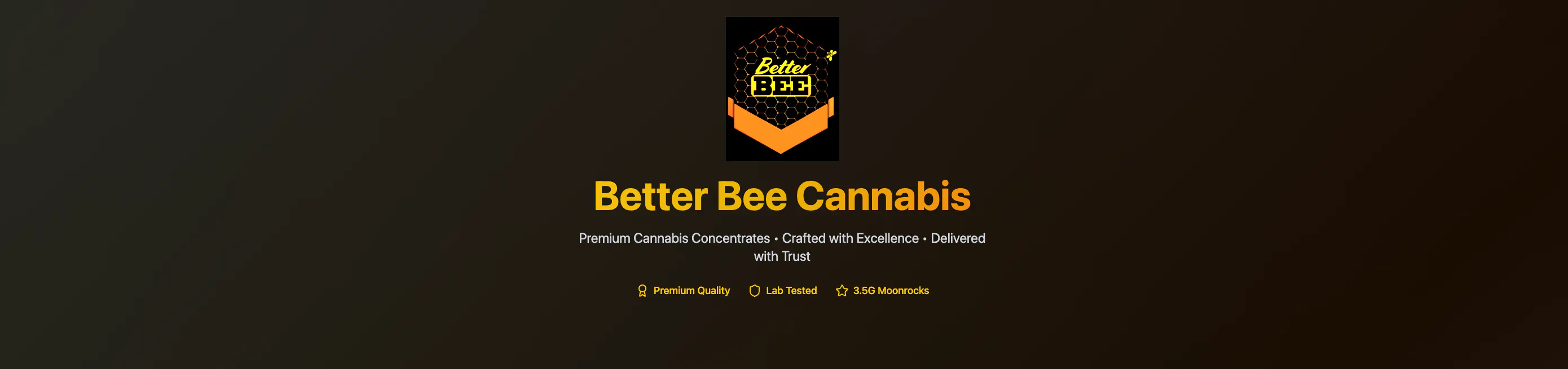 Better Bee Cannabis brand banner
