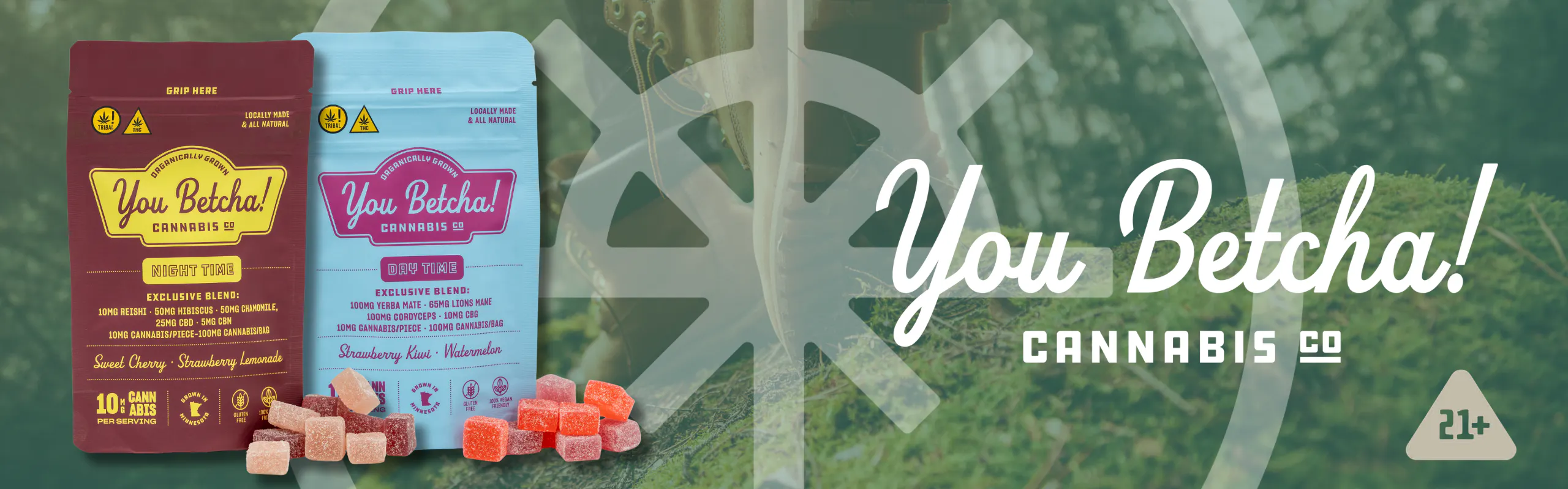 You Betcha Cannabis brand banner