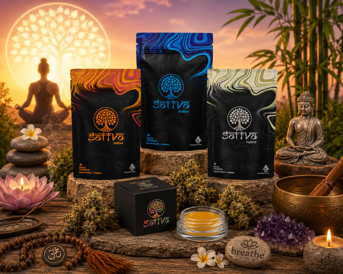 SATTVA Cannabis brand banner