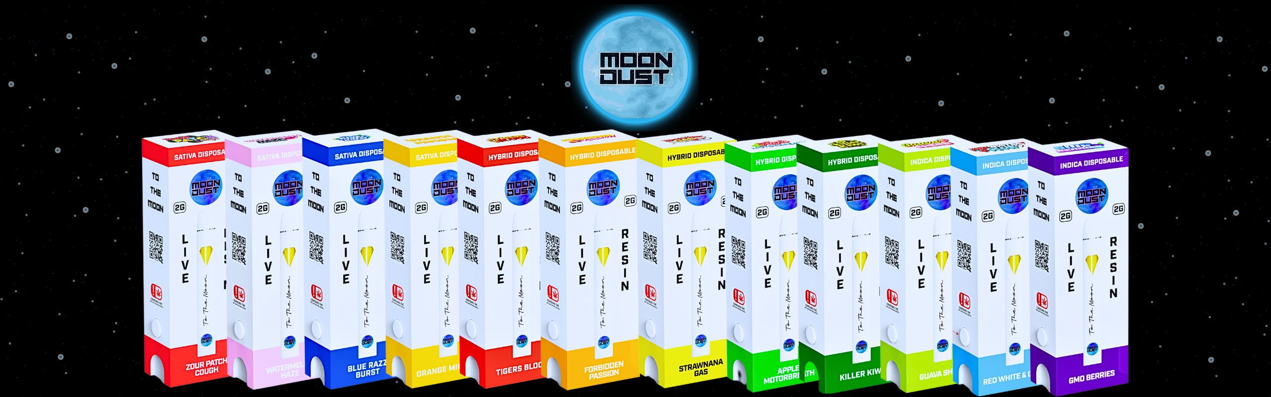MOON DUST brand banner