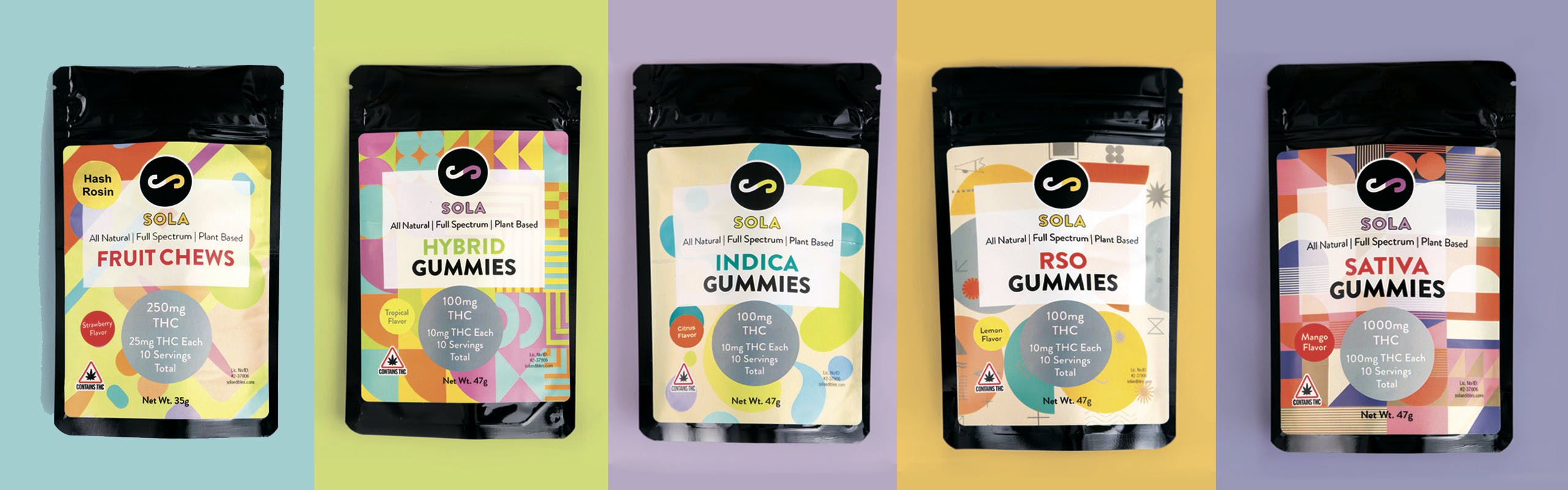 Sola Edibles brand banner