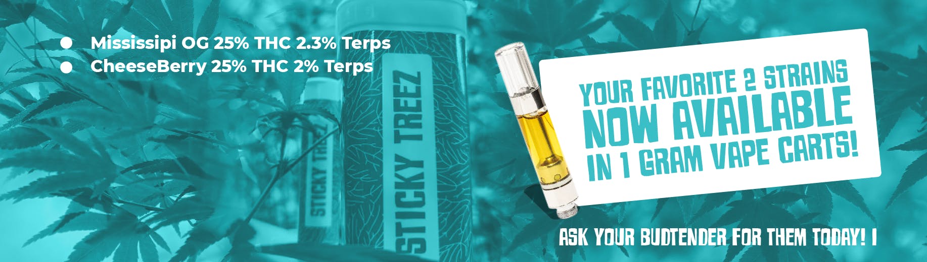 Sticky Treez brand banner