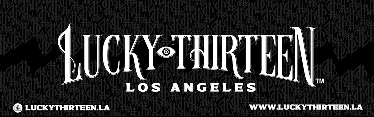 Lucky Thirteen brand banner