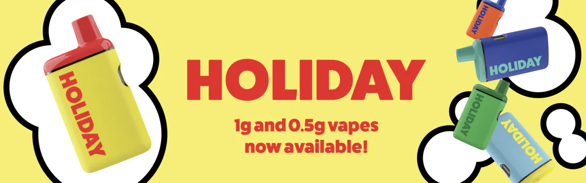 HOLIDAY brand banner