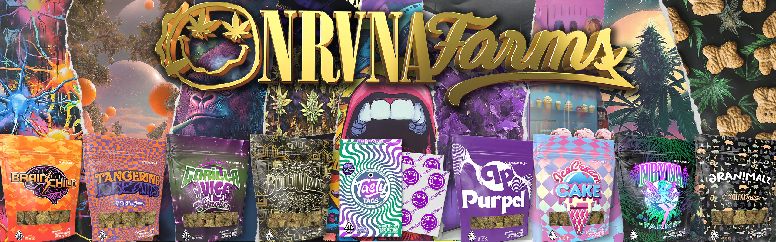 NRVNA Farms brand banner