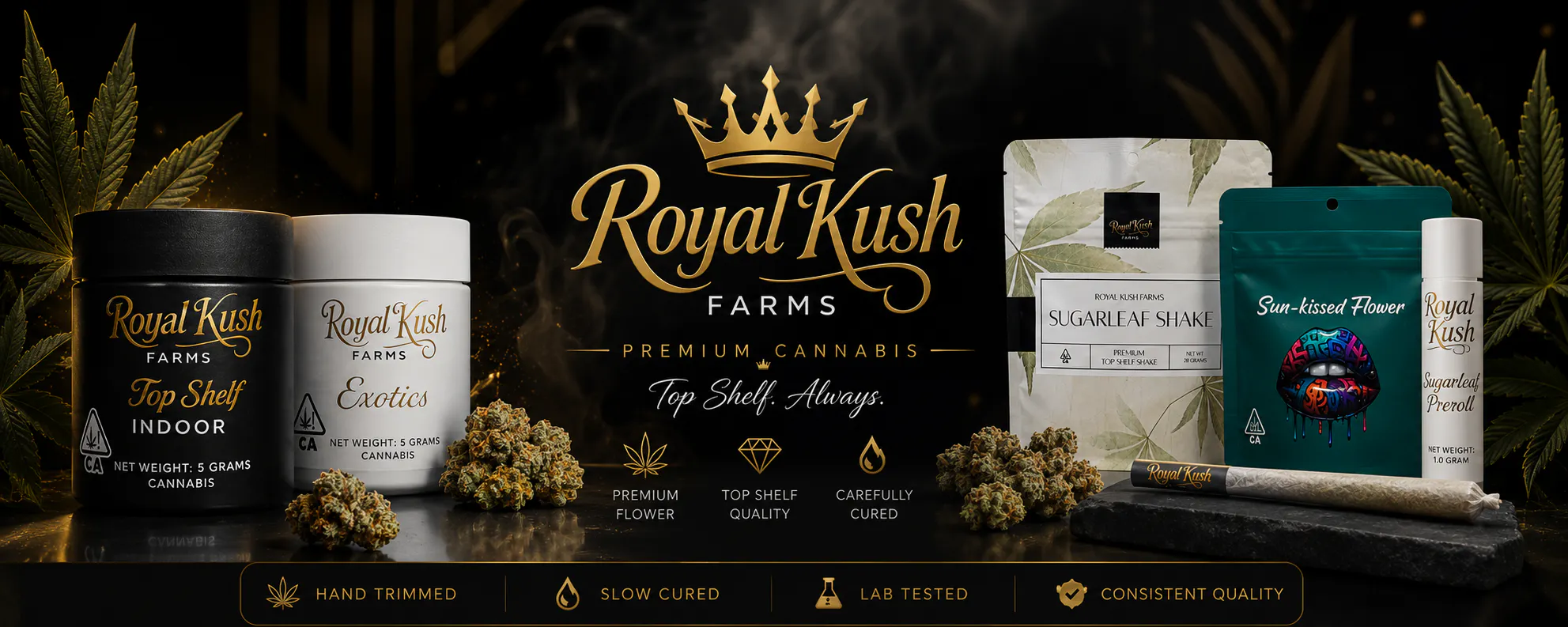 Royal Kush Farms brand banner