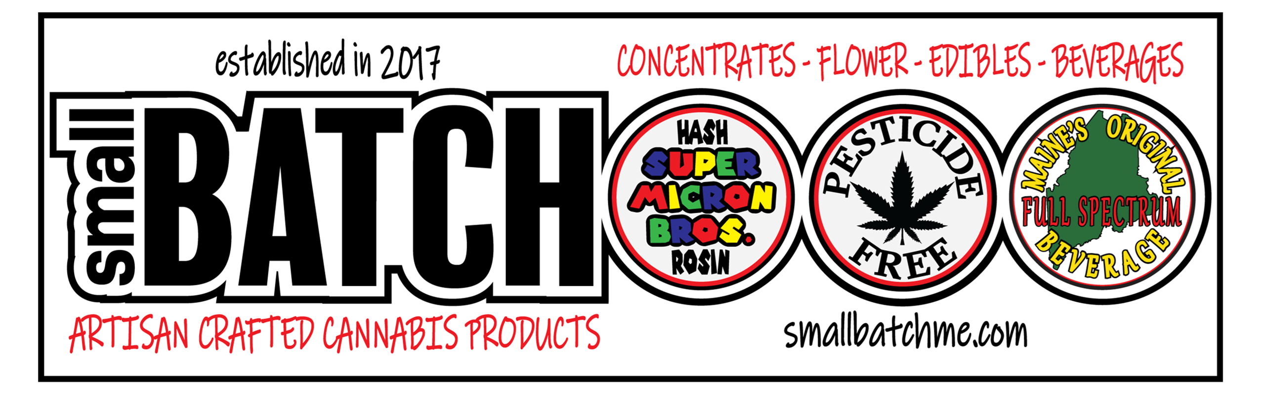 Small Batch Maine brand banner
