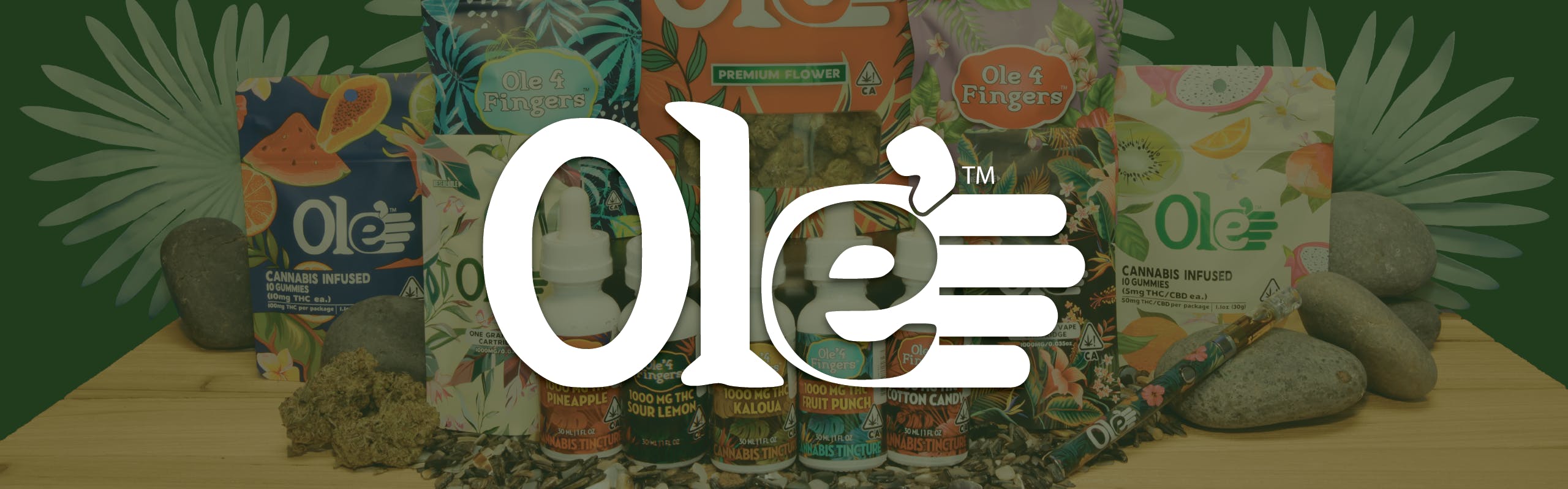Ole'4 Fingers brand banner
