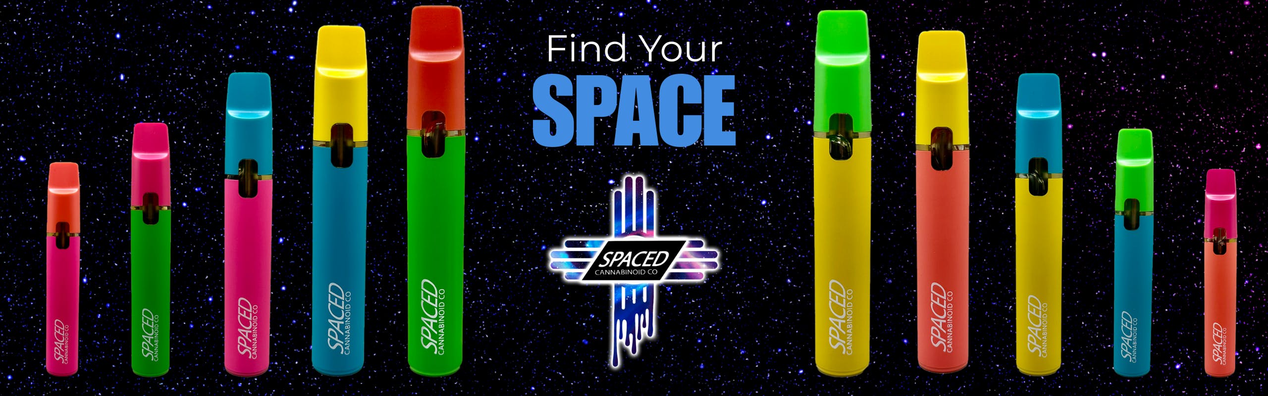 Spaced Cannabinoid Co. brand banner