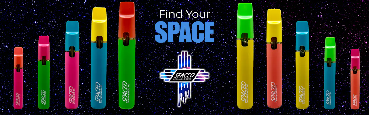 Spaced Cannabinoid Co. brand banner