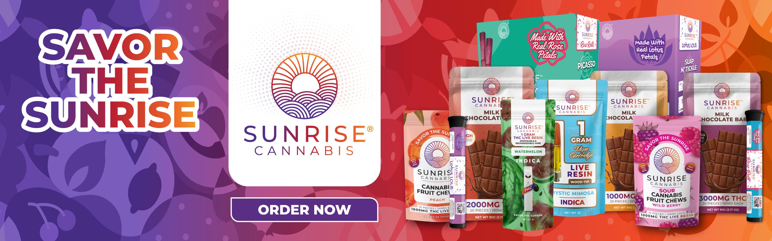 Sunrise Cannabis brand banner