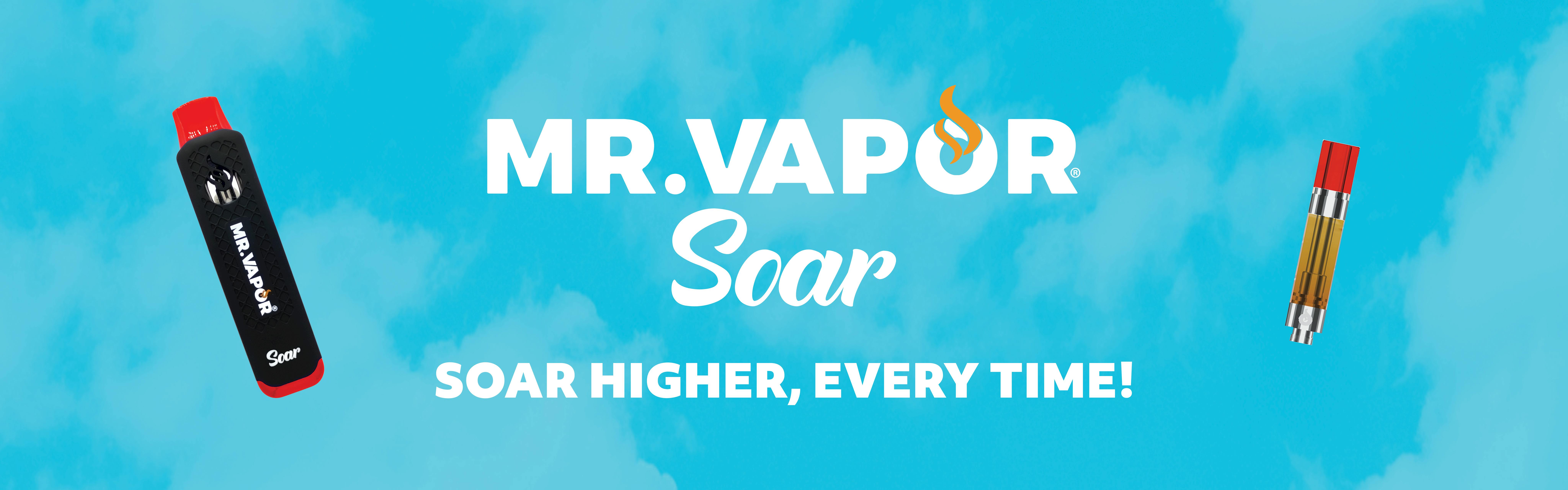Mr. Vapor Soar brand banner