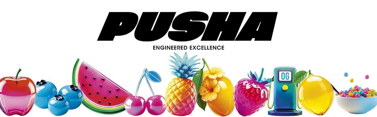 PUSHA brand banner